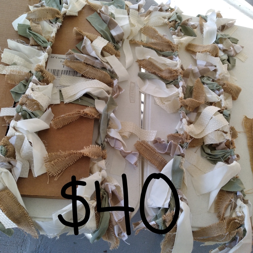 12ft rag garland